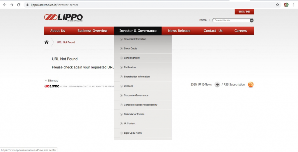 Mencari laporan keuangan Lippo Karawaci