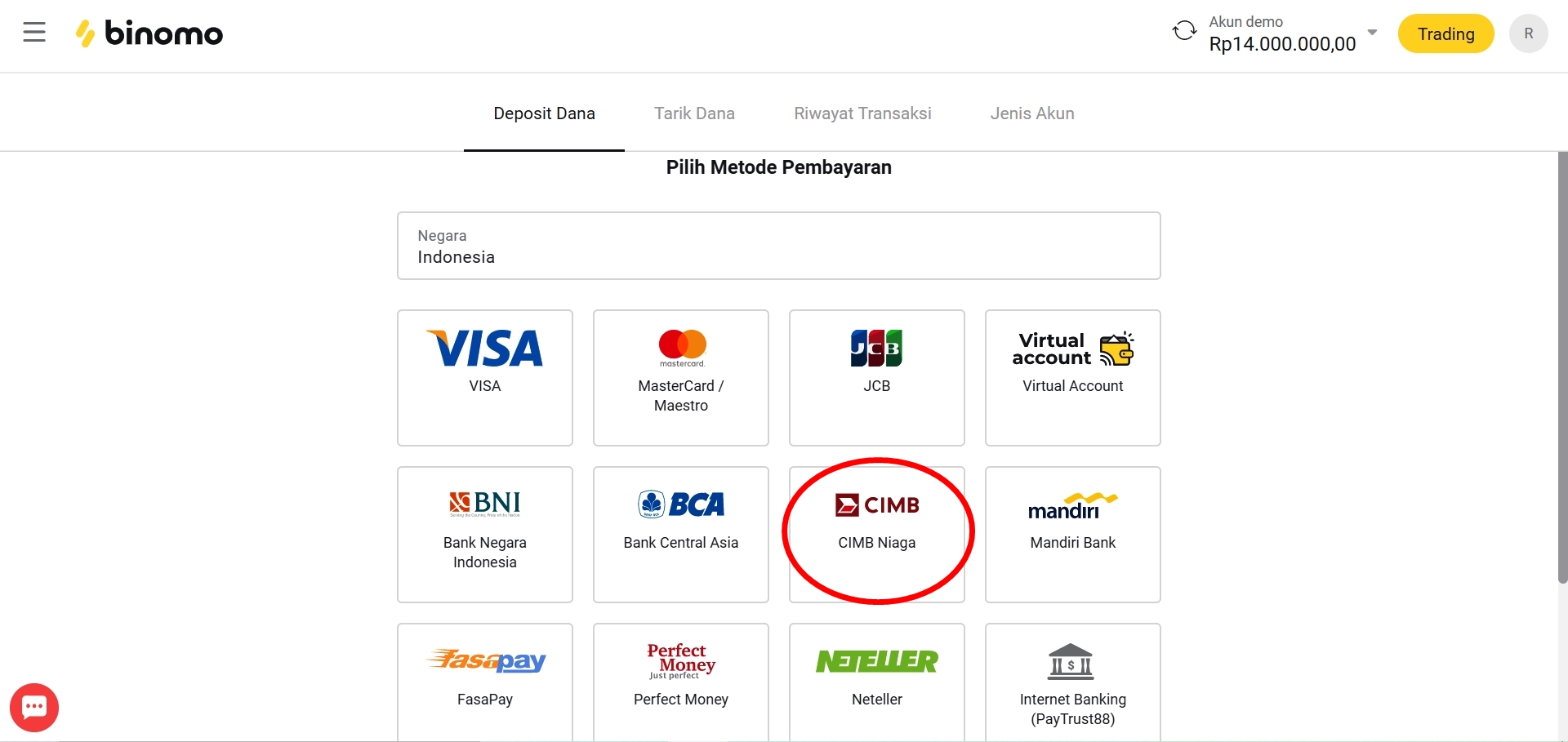 Deposit CIMB Niaga