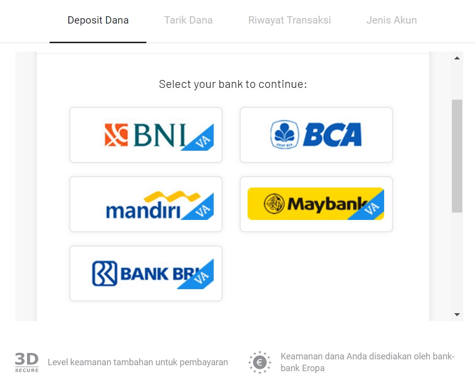 Virtual Account (Select Bank)