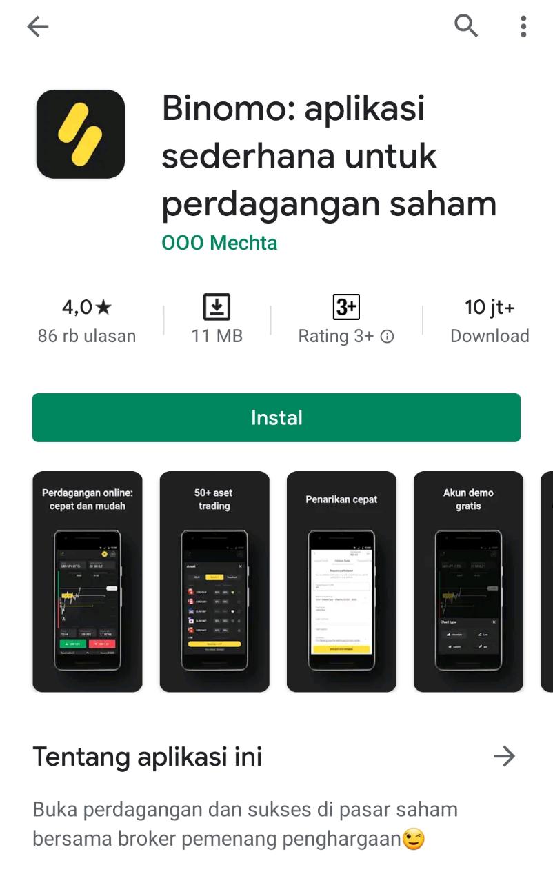 aplikasi binomo playstore